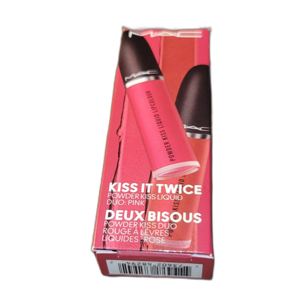 MAC Kiss It Twice Powder Kiss Liquid Duo Pink 2 Pack - Picture 2 of 6